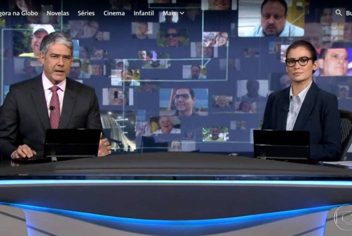 'Jornal Nacional' exibe rostos das vítimas de covid-19 em telão