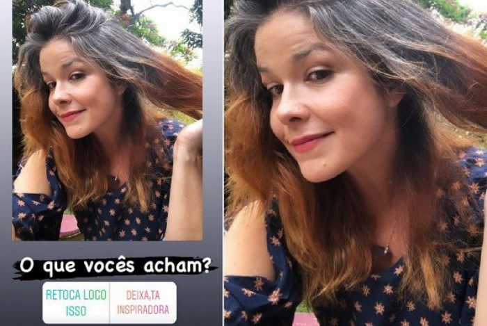 Samara Felippo mostra os cabelos brancos e pede opinião dos fãs