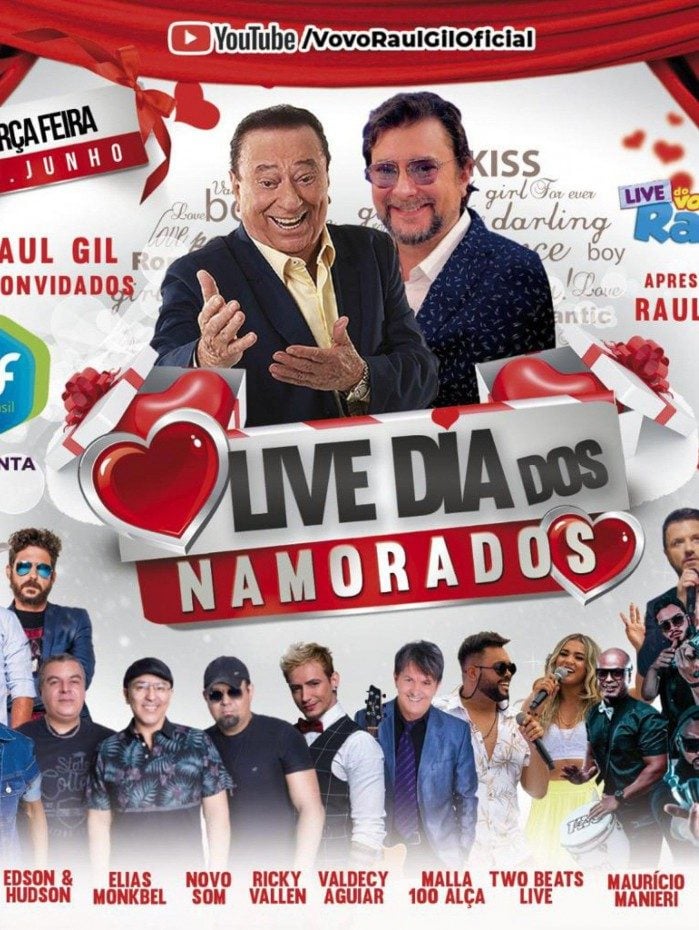 Raul Gil faz live romântica nesta terça feira