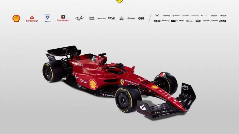 Carro de corrida vermelho, carro de Fórmula 1 Scuderia Ferrari