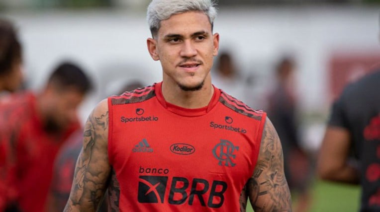 Camisa Flamengo Rubro Negra Jogo número 21 Pedro tamanho M