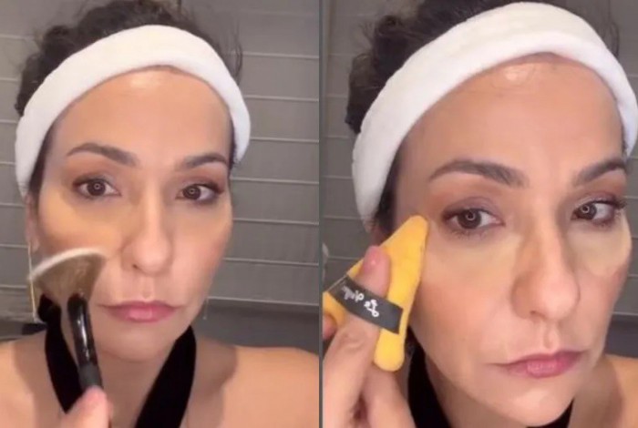 Apresentadora Maria Beltrão faz tutorial de maquiagem nas redes sociais