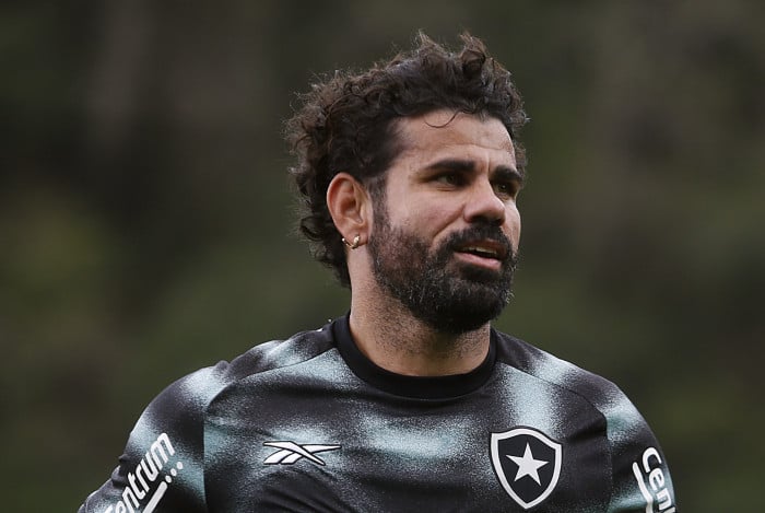 Diego Costa. Treino do Botafogo, Esoaco Lonier. 15 de Agosto de 2023, Rio de Janeiro, RJ, Brasil.