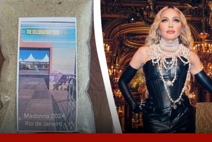 Produtos do show da cantora Madonna em Copacabana são vendidos na internet 